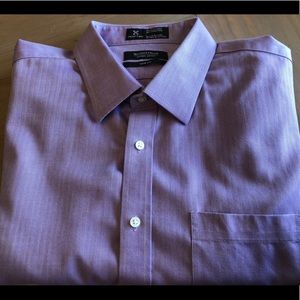 Nordstrom dress shirt, purple, trim fit, 17 36-37